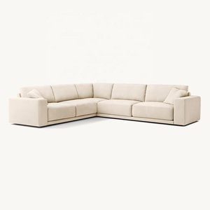 Usine haut de gamme personnalisé en forme de L combinaison tissu canapé moderne Simple confortable meubles canapés modulaires - Product Image 3
