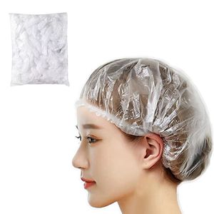 100/pcs Jetable Étanche En Plastique PE Douche <span class=keywords><strong>Bonnet</strong></span> <span class=keywords><strong>De</strong></span> <span class=keywords><strong>Bain</strong></span> Hôtel <span class=keywords><strong>Blanc</strong></span> Bande Clip Jetable <span class=keywords><strong>Bonnet</strong></span> <span class=keywords><strong>De</strong></span> Douche - Product Image 1