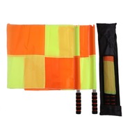 Drapeau d'arbitre de football à motif quadrillé personnalisé pour arbitre de touche, fabriqué en Chine, vente en gros