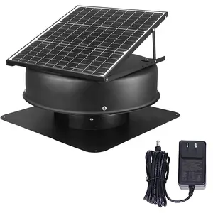 High Efficient Powerless Roof Turbine Ventilator Industrial Exhaust Fan 35W Solar Powerful Attic Roof Extractor Ventilation Fan