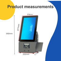 Nuevo Terminal POS Todo en Uno Android con Pantalla Táctil de 15.6 Pulgadas, Máquina de Pago con NFC, Escáner de Códigos de Barras y QR para Supermercado