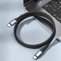 1M 100W PD 5A QC 4.0 Câble de charge rapide USBC USB Type C Chargeur pour iPhone MacBook iPad Imprimante Câble tressé en nylon en alliage de zinc
