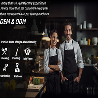 Tablier de cuisine ajustable et imperméable en polyester avec 2 poches, lavable en machine, pour la cuisine, pour femmes et hommes chefs