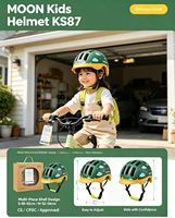 Casque de protection multisports pour enfants en matériau PC moulé intégralement pour le cyclisme, le skateboard et la sécurité à la trottinette - MOON KS87
