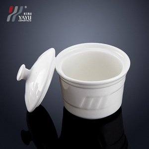 หม้อเซรามิกสำหรับตุ๋นพร้อมฝาปิด สีขาว ใช้กับเตาอบได้ เหมาะสำหรับนึ่งสมุนไพร ของหวาน และรังนก - Product Image 2