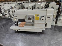 Machine à coudre industrielle à double aiguille QS-202 pour chaussures, machine à plisser les chaussures