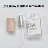 10ml Portable rétro en bois bouchon bouteille de parfum Transparent carré bouteille en verre presse remplissage couvercle de pulvérisation clair vide bouteille de parfum