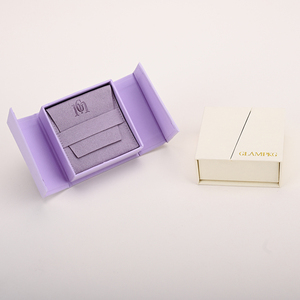 Glampkg Cardboard Double Door Necklaces Rings Bracelets Jewelry Gift Box Magnetic Flip-<b>top</b> Jewelry Packaging Box - Product Image 4