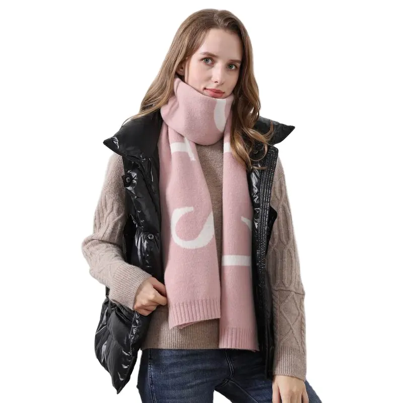 China OEM factory colorful merino wool scarf for women winter