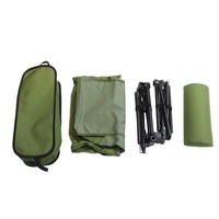 Chaise de camping légère à dossier haut, cadre en aluminium, pliable et portable, avec appui-tête pour la randonnée, la plage et les pique-niques