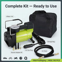 12V DC Car & MPV Tire Inflator with Tire Pressure Monitor & Pointer Gauge Portable Air Compressor for Rapid Inflation