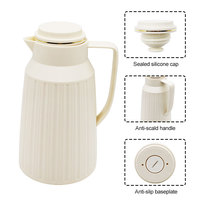 Carafe Thermique en Plastique Sans BPA Personnalisée de 1 L, Carafe à Café, Thermos, Flasques Sous Vide, Isolation Intérieure en Verre, Pot pour la Décoration de la Maison