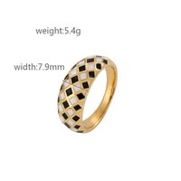 Bague ouverte tendance en acier inoxydable pour femme, style INS, plaqué or antique, bijoux de mariage, de fiançailles et d'anniversaire, fabriquée en Chine