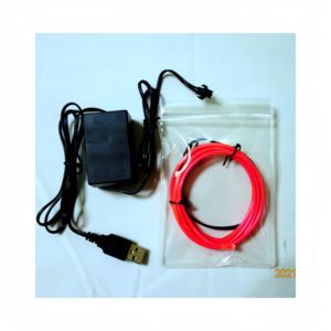 Cable EL Naranja <span class=keywords><strong>PYL</strong></span> de 2.3mm con Conector USB-A, Luz Constante/Intermitente/Apagado, Inversor de 1W-5W para Escenarios Portátiles - Product Image 6
