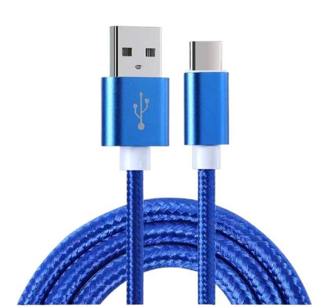 Super Fast 120W Type-C USB Data Cable for Mobile Phones Gaming Computer Woven Nylon 6A Charging Zinc Alloy Compatible Camera