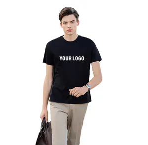 Mannen 95% Katoen 5% Spandex Tee Shirts Met Logo Aanpassen Casual Wear