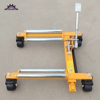 Chariot de déplacement de véhicules 4 tonnes, double vérin hydraulique, roulettes universelles en acier pour parkings communautaires