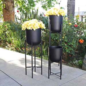 Jardinières modernes décoratives pour la maison avec supports pour le salon chambre à coucher Jardinières de balcon au design unique avec supports - Product Image 6