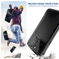Étui de protection 3-en-1 TPU+PC avec support magnétique et design métallique pour 17 Pro Max, protection à 360°