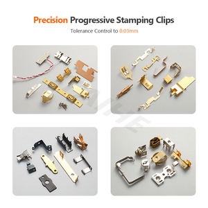 Pieza de estampado de cobre progresivo personalizado, prensa de troquel continua de chapa, <span class=keywords><strong>Terminal</strong></span> de pasador de metralla y conector de cable de <span class=keywords><strong>terminal</strong></span> de cable - Product Image 4