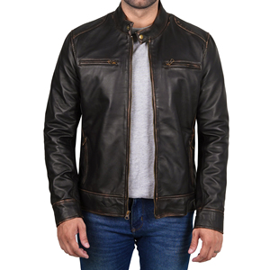 New Arrival Men's Genuine Leather <b>Jacket</b> Factory-Made <b>Waterproof</b> Canvas Fabric High Quality <b>Thin</b> Design for Winter Reasonable - Product Image 1