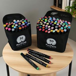 Premium Dual Tip Art Markers Alcohol Based Permanent Ink Drawing <b>Set</b> for <b>Artists</b> Sketching and Coloring Projects - Product Image 1