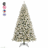 Weihnachtsbaumbeleuchtung zum Einstecken für Innenräume mit Klaren Mini-Glühbirnen 300 LED Vorbeleuchteter Dekorierter Baum für Laden- und Kirchendekoration