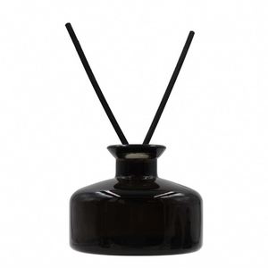 CWM Cylindrical Diffuser Oils Glass <b>Bottle</b> Custom 100ml 150ml 200ml Matte Black Colors Perfume Frost Aroma Oil Packaging - Product Image 4