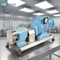Pompa Rotary Sanitasi Low Shear untuk Pengangkutan Susu, Jus, dan Selai