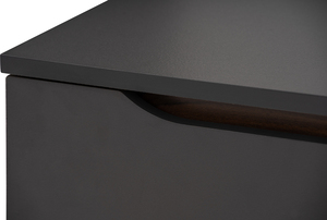 Urban Walnut Black MANDO Coffee Table Industrial Style Rectangular Center Table for Professional Office Lounge and Home - Product Image 5