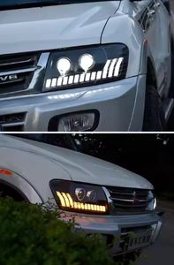 ไฟหน้า LED สำหรับรถยนต์มิตซูบิชิ ปาเจโร่ V73 พร้อมไฟเลี้ยวแบบไดนามิก DRL เลนส์โปรเจคเตอร์สำหรับ V75/V77 ไฟหน้ารถยนต์ สภาพใหม่ - Product Image 5