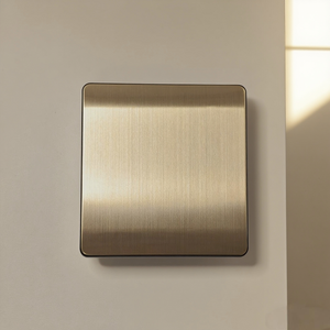 <span class=keywords><strong>MGA</strong></span> spazzolato oro retrò acciaio inossidabile decorativo 86 luce fioca interruttore quadrato Uk interruttori piatti - Product Image 3