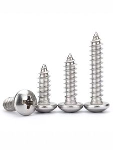 Round Head Self-Tapping <strong>Screws</strong> - Stainless Steel Fasteners for <strong>Wood</strong> &amp; Furniture Assembly - Product Image 2