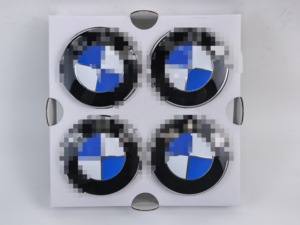 Enjoliveurs de roue flottants B-M-W de 68 mm, 4 pièces, avec logo bleu et blanc, accessoires rotatifs pour les séries 3, 5, 7, X3, X5 - Product Image 4