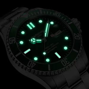 Nuevo Reloj Mecánico Automático con Correa de Acero Inoxidable Estilo Fantasma de Agua Verde Neutro, Resistente al Agua hasta 30 m - Product Image 3