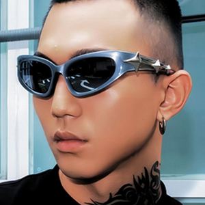 Lunettes de soleil œil de chat Y2K UV400 personnalisées avec logo, style punk, pour hommes et femmes, collection 2025 - Product Image 2
