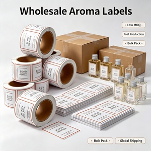 Etiquetas de papel rectangulares personalizables para empaques de velas con opciones de volumen de aroma de marca y diseño autoadhesivo - Product Image 5