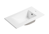 Lavabo Rectangular Moderno de Borde Delgado para Hotel, Escuela, Hospital, Villa - Lavabo de Cerámica Duradero con un Solo Orificio, Fácil Instalación