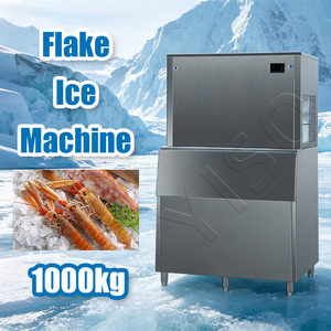 Machine à glace pilée YISO de très grande capacité 1000 kg/24h, coque extérieure entièrement en acier inoxydable pour la transformation des crevettes congelées - Product Image 3