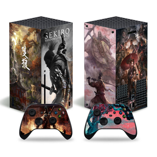 Vinyl Skin HD Print Scratch Resistant for Xbox Series X Game Full Body PVC Air Guide Slot Sticker with Cartoon Geometric Pattern