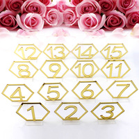 Ychon clair acrylique mariage Table signe hexagonal rectangulaire bricolage siège numéros présentoir porte-carte