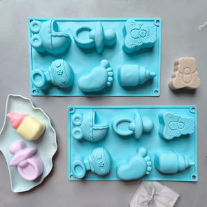 <span class=keywords><strong>Molde</strong></span> de Silicona 3D HY para Baby Shower, <span class=keywords><strong>Molde</strong></span> para Jabón con Forma de Pies de Bebé y Biberón, <span class=keywords><strong>Molde</strong></span> para Decoración de Pasteles de <span class=keywords><strong>Fondant</strong></span> - Product Image 1