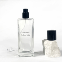 Flacon pulvérisateur transparent pour soins de la peau, atomiseur de parfum plat et clair de 50 ml, boîte vide pour huile d'olive, type brume