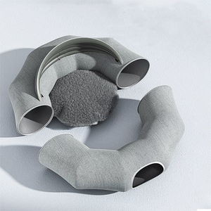 <span class=keywords><strong>Tunnel</strong></span> Giocattolo Pieghevole Personalizzato OEMODM per Cani e Gatti, <span class=keywords><strong>Tunnel</strong></span> Luminoso Notturno, <span class=keywords><strong>Tunnel</strong></span> Gioco per Gatti a Forma di Ciambella in Velluto e Flanella, Motivo Solido - Product Image 2