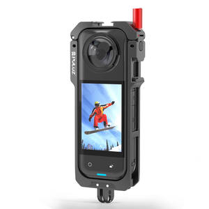 PULUZ Cage de protection légère en alliage d'aluminium pour Insta360 X5 avec cache-objectif, double support griffe froide et base magnétique - Product Image 3