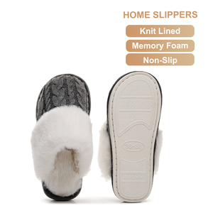 Pantuflas de Casa para <span class=keywords><strong>Mujer</strong></span> y Hombre, Cálidas, Acogedoras, de Espuma Viscoelástica, Antideslizantes, Ecológicas, de Piel Sintética - Product Image 1