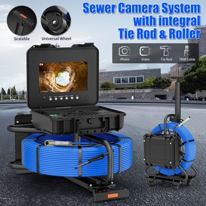 Caméra d'inspection de tuyau 10 "DVR 100M avec clavier Trolley Tige de traction <span class=keywords><strong>Endoscope</strong></span> de <span class=keywords><strong>canalisation</strong></span> d'égout 512HZ Compteur de compteur à nivellement automatique - Product Image 3