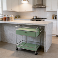 Coffre de rangement moderne connectable en acier inoxydable pour studio, chambre et salle à manger – Mini unité de rangement pour vêtements et bijoux