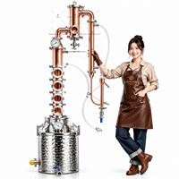 Système de distillation homologué ATEX/ISO, équipement de production d'alcool en cuivre et acier inoxydable