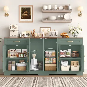 71'' Large Farmhouse <strong>Sideboard</strong> with Adjustable Shelves and 2 Large Drawers - Product Image 2